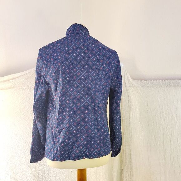 Pan-ter VTG High Neck Paisley Blouse Size 9/10 (Large) - Picture 7 of 12